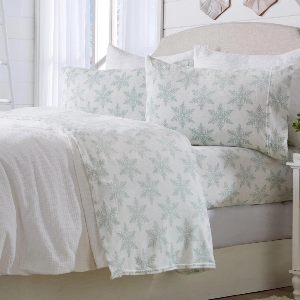 Printed Plush Sheet - Velvet Luxe-Lodge Collection 4 Piece Set King Size